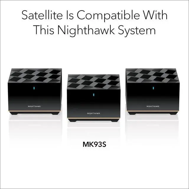 Alt view image 3 of 5 - Nighthawk Tri-Band Whole Home Mesh WiFi 6E Add-on Satellite (MS90) Works with Your Nighthawk MK93S System - Adds Up to 2,500 sq. ft. Coverage - AXE5700 (Up to 5.7Gbps)