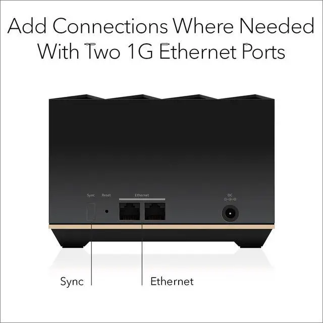 Alt view image 5 of 5 - Nighthawk Tri-Band Whole Home Mesh WiFi 6E Add-on Satellite (MS90) Works with Your Nighthawk MK93S System - Adds Up to 2,500 sq. ft. Coverage - AXE5700 (Up to 5.7Gbps)