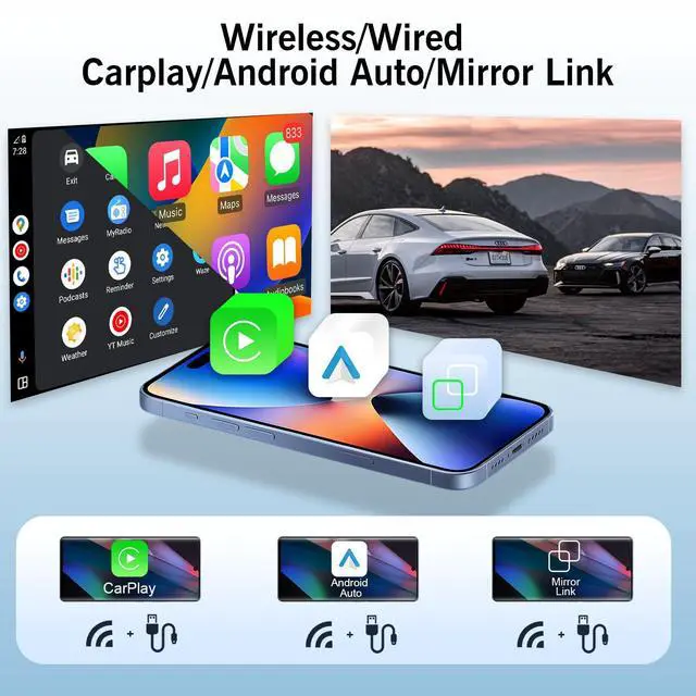 Alt view image 5 of 7 - 8 Core 4G+64G Car Radio Stereo for Ford F150 2004-2008, F250 F350 2006-2014 | 7" OLED Touchscreen Radio Stereo, Wireless CarPlay & Android Auto, SWC, AM/FM/RDS, 32 EQ, 1080P backup camera