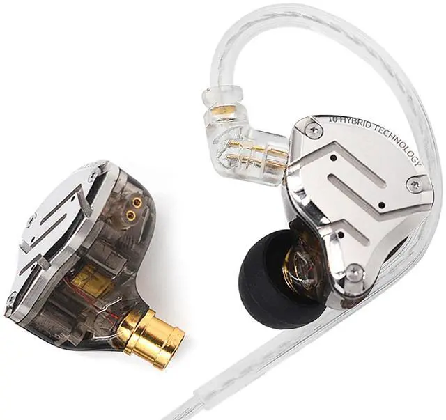 Main image of KZ ZS10 Pro in Ear Monitor, 4BA+1DD Hybrid Driver IEM Earphones, HiFi Gaming Earbuds with Stainless Steel Faceplate, in Ear Headphone for Musician Audiophile (Without Mic, Black)