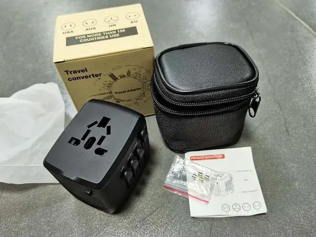 Alt view image 6 of 7 - International Travel Adapter Voltage Converter to Step Down 230V to 120V for Hair straighteners, laptops, Cell Phones, Power converters from USA to UK, Europe, Australia Over 200