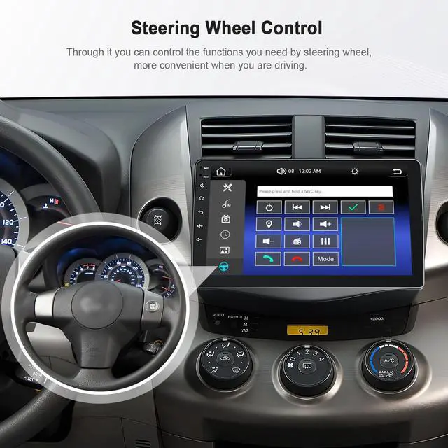 Alt view image 7 of 7 - New Upgrade Car Radio for Toyota RAV4 2007-2012 Without JBL Sound System,9 Inch RAV4 Touchscreen Support Wireless Carplay&Android Auto, Bluetooth & Voice Control, Mirror Link, FM Radio
