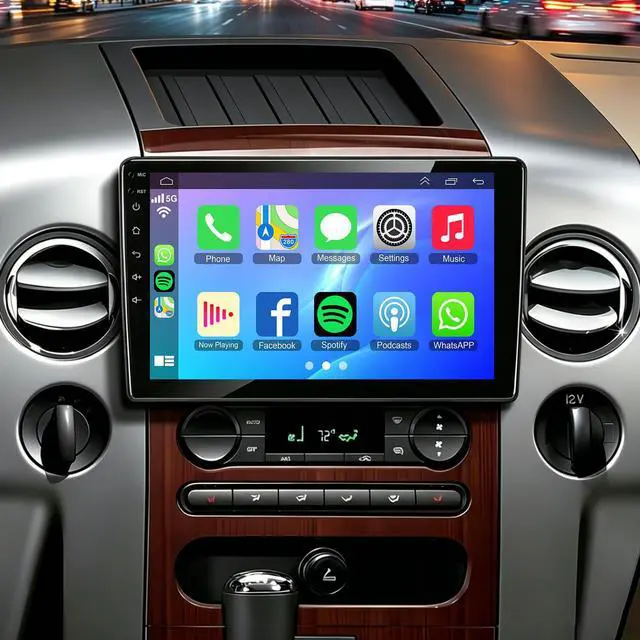 Main image of (8 core+64G) Car Radio for Ford F150/F250/F350 2004-2014, 10 Inch QLED Touch Screen Car Stereo with Carplay&Android Auto,GPS, WiFi, Bluetooth,FM,Rear View, DSP, Android 15