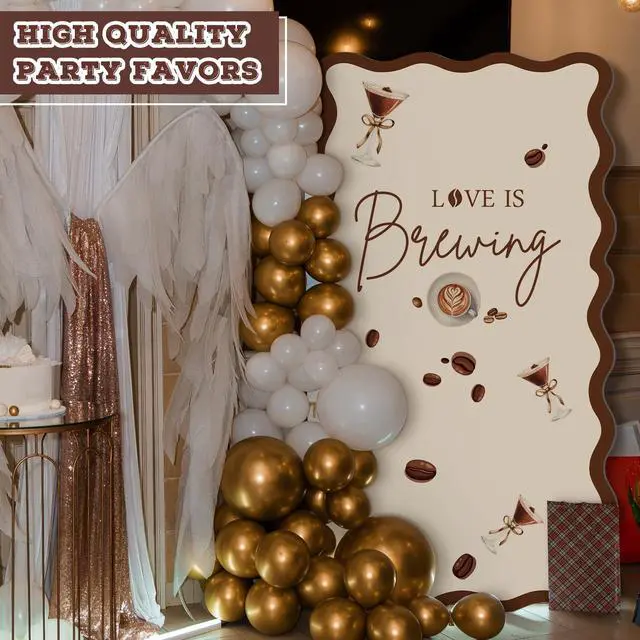Alt view image 5 of 7 - 6ft Espresso Martini Birthday Cardboard a Tini Bit Older Party Cardboard Cutouts Birthday Party Cutout Stand Decor for a Baby is Brewing Baby Bridal Shower Supplies