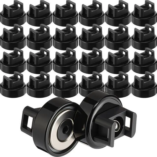 Main image of 24 Pieces Magnet Zip Tie Mount 22 mm Heavy-duty Magnetic Zip Tie Mounts 22LBS Strong Multipurpose Wire Cable Holder Mount for Home Office Wire Management Marine Electrical Wiring