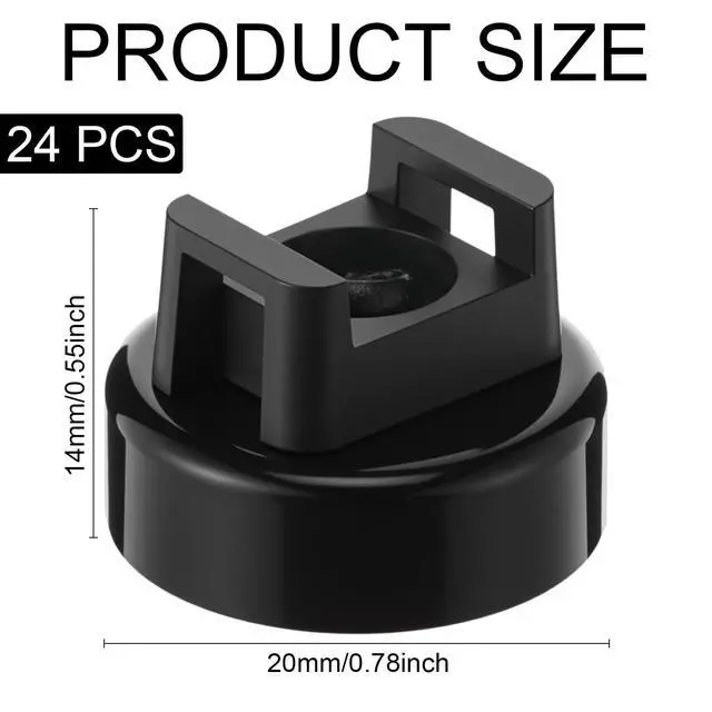 Alt view image 2 of 6 - 24 Pieces Magnet Zip Tie Mount 22 mm Heavy-duty Magnetic Zip Tie Mounts 22LBS Strong Multipurpose Wire Cable Holder Mount for Home Office Wire Management Marine Electrical Wiring