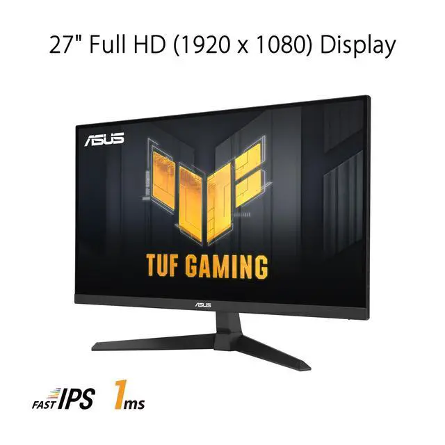 Alt view image 2 of 7 - TUF Gaming 27 1080P Monitor (VG279Q3A) Full HD, 180Hz, 1ms, Fast IPS, Extreme Low Motion Blur Sync, FreeSync Premium, G-SYNC Compatible, Variable Overdrive, 99% sRGB, DisplayPort, HDMI
