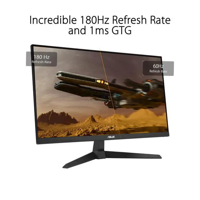 Alt view image 3 of 7 - TUF Gaming 27 1080P Monitor (VG279Q3A) Full HD, 180Hz, 1ms, Fast IPS, Extreme Low Motion Blur Sync, FreeSync Premium, G-SYNC Compatible, Variable Overdrive, 99% sRGB, DisplayPort, HDMI
