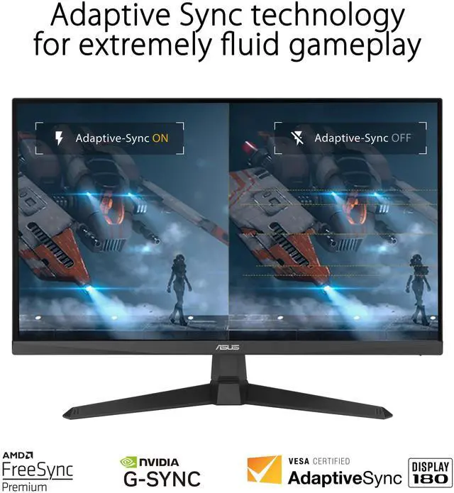 Alt view image 4 of 7 - TUF Gaming 27 1080P Monitor (VG279Q3A) Full HD, 180Hz, 1ms, Fast IPS, Extreme Low Motion Blur Sync, FreeSync Premium, G-SYNC Compatible, Variable Overdrive, 99% sRGB, DisplayPort, HDMI
