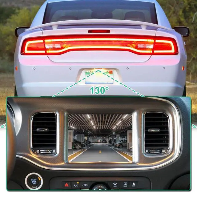 Alt view image 4 of 6 - 56054058AH Rear View Backup Camera Compatible with 2011-2014 Dodge Charger Chrysler 300 - Reversing Park Assist Cam Replacement for OE# 56054058AD, 56054058AE, 56054058AF