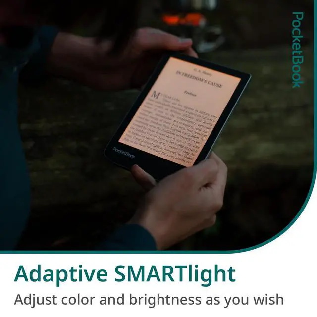 Alt view image 4 of 7 - Verse E-Readers | Eye-Friendly 6'' E-Ink Carta HD Touchscreen | Adjustable SMARTlight | Up to 1 Month of Battery Life | WiFi & Memory Card Slot | E-Book Reader in Misty Grey
