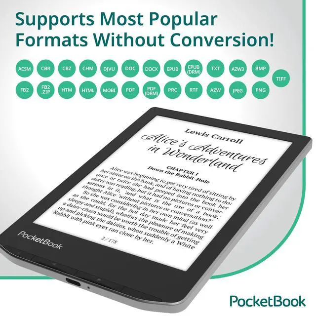 Alt view image 5 of 7 - Verse E-Readers | Eye-Friendly 6'' E-Ink Carta HD Touchscreen | Adjustable SMARTlight | Up to 1 Month of Battery Life | WiFi & Memory Card Slot | E-Book Reader in Misty Grey