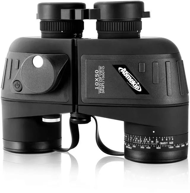 Main image of 10x50 Waterproof Marine Binoculars for Adults with Rangefinder Compass BAK4 Prism FMC Lens for Birdwatching Hunting Boating Fishing Water Sports(Black)