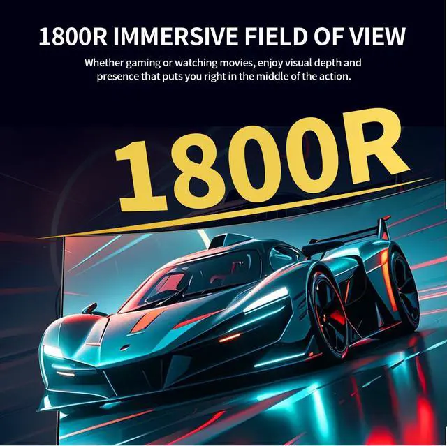 Alt view image 3 of 7 - 27 Inch Curved Gaming Monitor 250Hz FHD PC Screen Built-in Speakers | 1920x1080p, 1800R Computer Monitor with FreeSync, DP, HDMI, Wall Mountable 100x100mm, Eye Care, for Home Office & Gaming