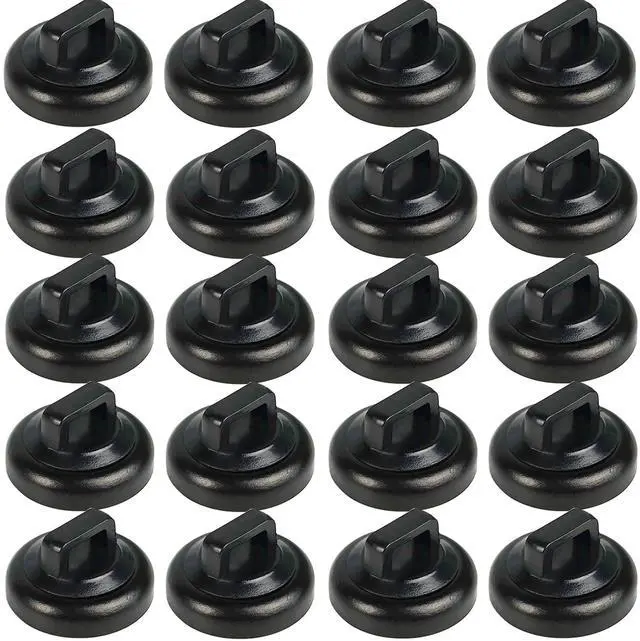 Main image of Magnetic Cable Zip Tie Mounts Clips Multipurpose Zip Ties Mount Base Holder Black Wire Cable Holder Mount Wire Clips Management for Home Office Marine Electrical Wiring (Black, 20 Piece)