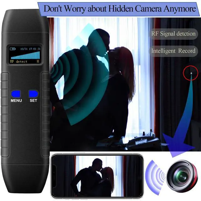 Alt view image 2 of 7 - Hidden Camera Detector GPS Tracker Detector, RF Bug Sweeper Listening Device Detector for Car, Hotel, Meeting Protect Your Privacy