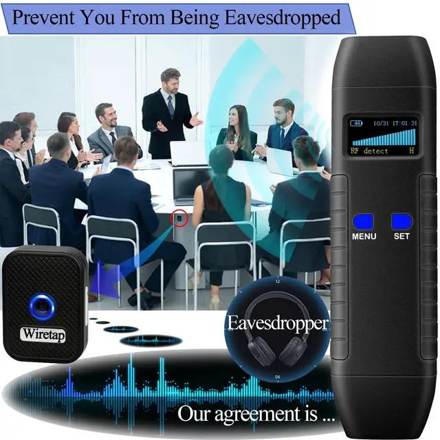Alt view image 4 of 7 - Hidden Camera Detector GPS Tracker Detector, RF Bug Sweeper Listening Device Detector for Car, Hotel, Meeting Protect Your Privacy