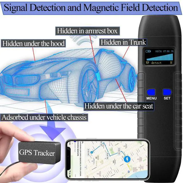 Alt view image 3 of 7 - Hidden Camera Detector GPS Tracker Detector, RF Bug Sweeper Listening Device Detector for Car, Hotel, Meeting Protect Your Privacy