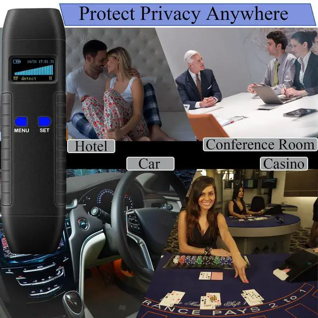 Alt view image 5 of 7 - Hidden Camera Detector GPS Tracker Detector, RF Bug Sweeper Listening Device Detector for Car, Hotel, Meeting Protect Your Privacy