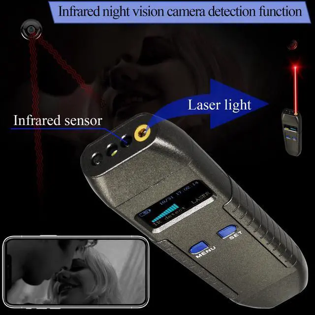 Alt view image 6 of 7 - Hidden Camera Detector GPS Tracker Detector, RF Bug Sweeper Listening Device Detector for Car, Hotel, Meeting Protect Your Privacy
