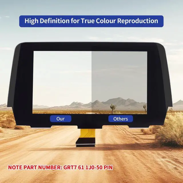 Alt view image 6 of 7 - Touch Screen Digitizer Replacement for Mazda 6 GRT7611J0 50-Pin 2017 2018 2019 Radio Screen, OEM Upgraded Ultra-Sensitive High-Definition Touchscreen fit Mazda 6 Display Navigation System