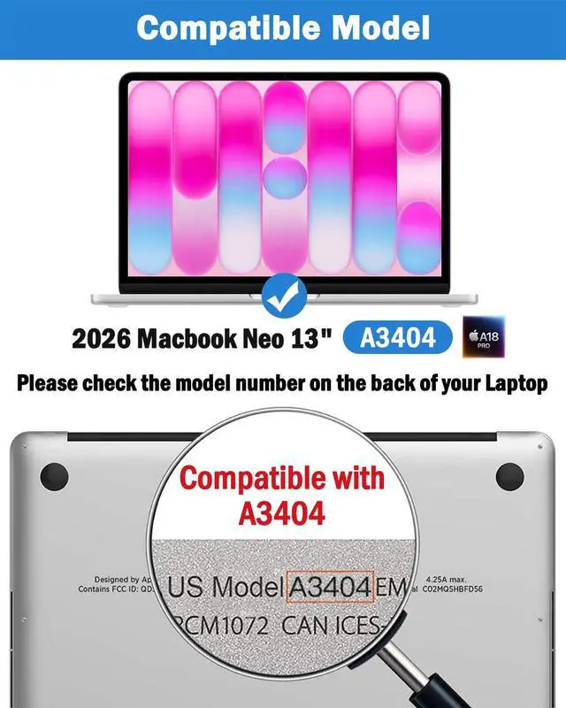 Alt view image 7 of 7 - 2-Pack Anti Glare Matte Laptop Screen Protector Compatible with 2026 MacBook Neo 13 inch with A18 Pro Chip - Eye Protection Screen Guard for Students and Programmers