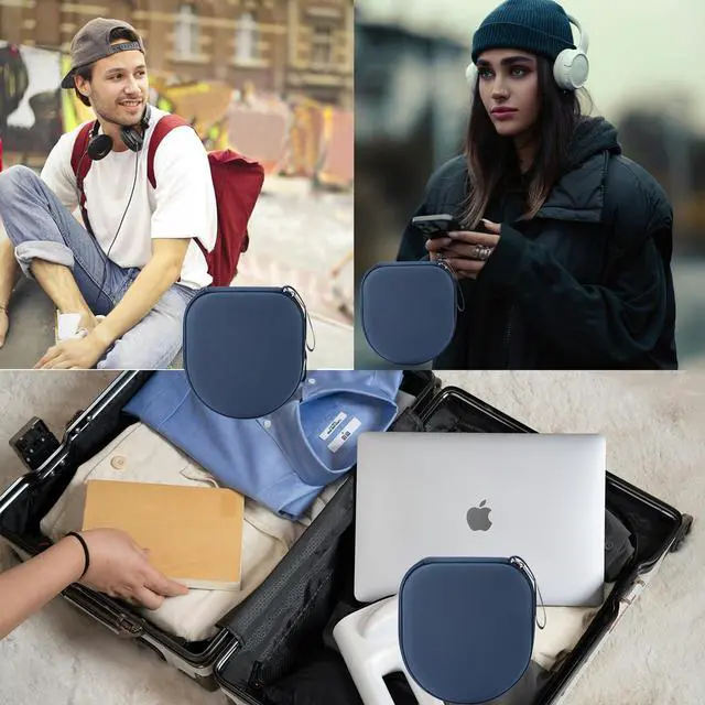 Alt view image 6 of 7 - Case Compatible with JBL Tune 510BT 520BT 720BT 770NC 660NC 670NC, and Sony WH-CH720N WH-CH520 WH-CH510 Noise Canceling Wireless Headphones, Portable Travel Cases (Blue)
