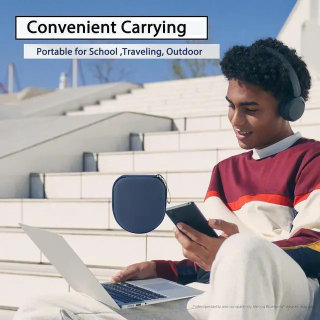 Alt view image 7 of 7 - Case Compatible with JBL Tune 510BT 520BT 720BT 770NC 660NC 670NC, and Sony WH-CH720N WH-CH520 WH-CH510 Noise Canceling Wireless Headphones, Portable Travel Cases (Blue)