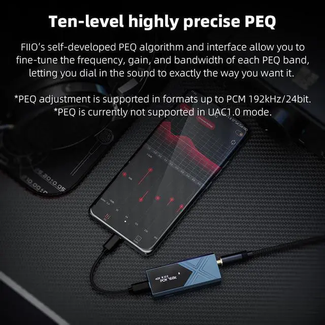 Alt view image 6 of 7 - KA17 Portable USB DAC Audio HiFi Decoder, Dual ES9069Q PCM768 DSD512 3.5/4.4mm Output for Android iOS Mac Win10 (Black)