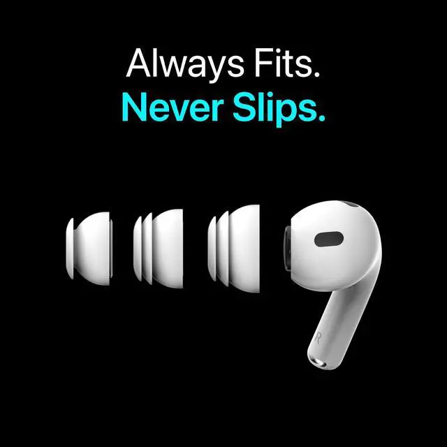 Alt view image 3 of 7 - Premium Multi-Flange Eartips for AirPods Pro 1&2 (S/M/L) Always Fits, Never Slips