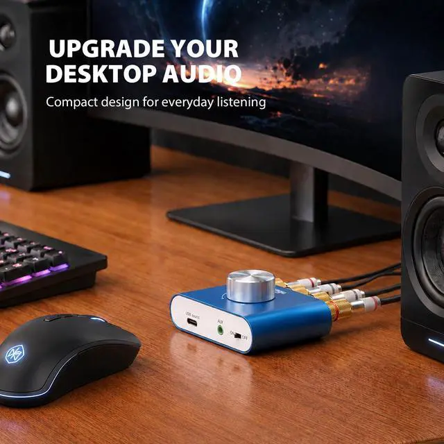 Alt view image 3 of 7 - F900S Mini Bluetooth 5.0 Power Amplifier, 2.0 CH 80Wx2 Stereo Amp | 160W Hi-Fi Digital | Portable Sound Speaker Wireless Receiver | AUX/USB/Bluetooth In | 12V Power Supply | For Home Audio