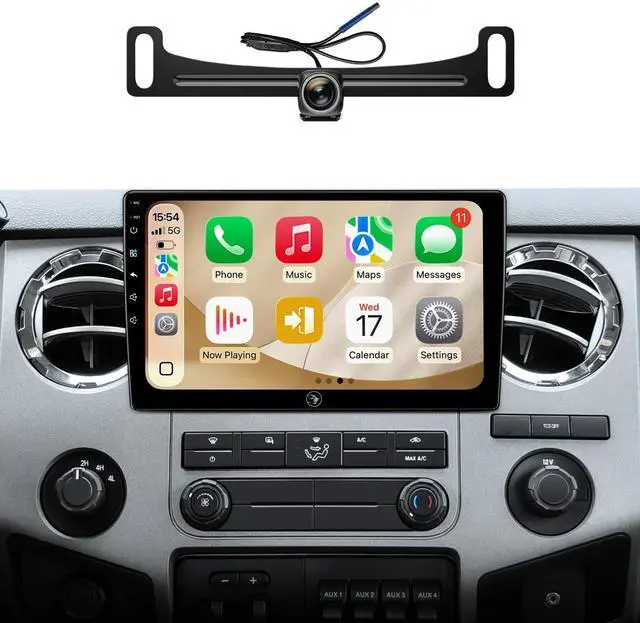 Main image of Car Stereo for Ford F150 2004-2008 F250 F350 Wireless CarPlay Auto | Fits F250 F350 2008-2016, Fast Boot Linux QLED Touchscreen, 1080P Backup Camera Included, SWC, Plug & Play Dash Kit Upgrade