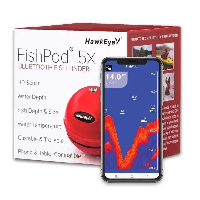 Alt view image 5 of 7 - FishPod 5X Bluetooth Fish Finder with AI Technology