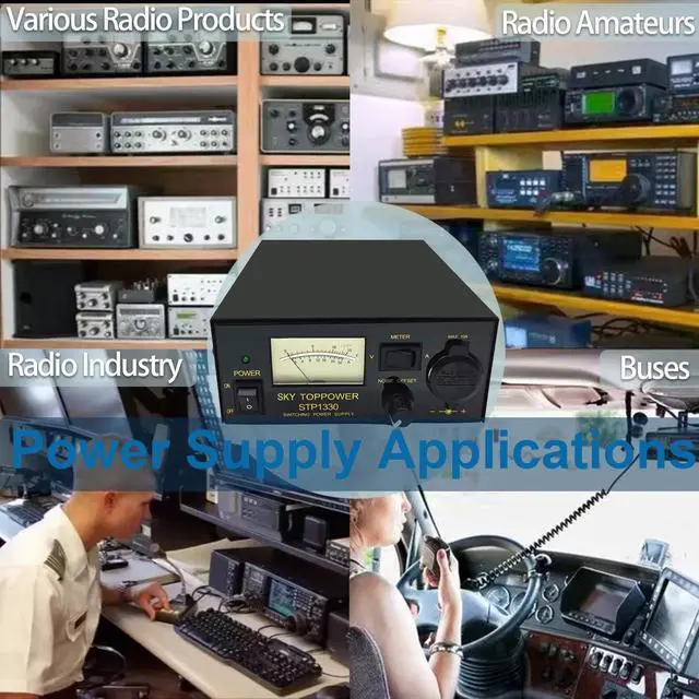 Alt view image 3 of 7 - 13.8V 30A Power Supply for Ham Radio,Universal Compact PSU | 30Amp Regulated Home Lab Benchtop AC-to-DC Converter for CB/HAM/Amateur Radio,Cigarette Lighter Socket,Screw-Type Terminals