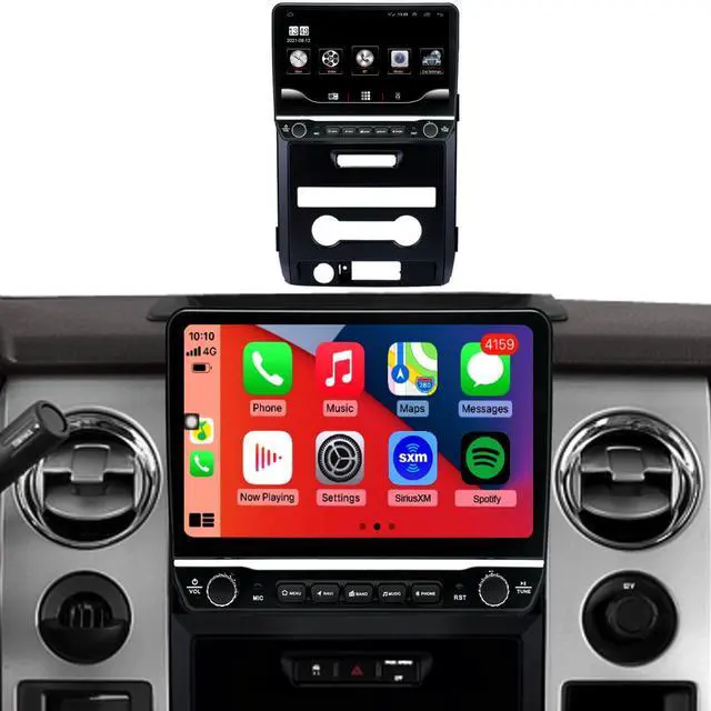 Main image of for Ford F150 Radio Upgrade 2009 2010 2011 2012,QLED Touch Screen Stereo,8 Core CPU,Carplay Android Auto Ready,Keep OEM Steering Wheel Control,Back Camera Included,Only fit Manual AC