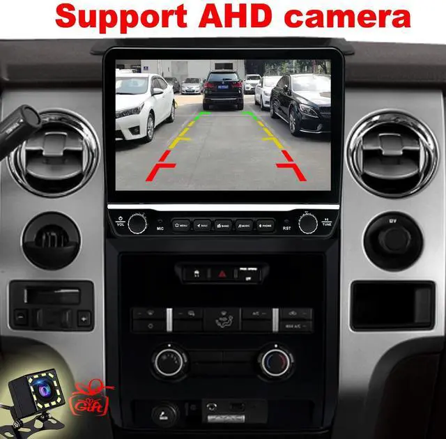 Alt view image 4 of 6 - for Ford F150 Radio Upgrade 2009 2010 2011 2012,QLED Touch Screen Stereo,8 Core CPU,Carplay Android Auto Ready,Keep OEM Steering Wheel Control,Back Camera Included,Only fit Manual AC