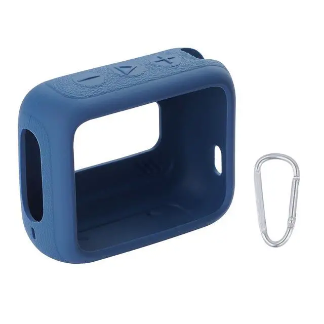 Alt view image 3 of 7 - for JBL Go 4 Waterproof Bluetooth Speaker Silicone Cover, Blue | Snug Fit, Portable Carabiner Clip, Shock Absorption, Drop Protection, Travel Lightweight Design, Protective Skin Case