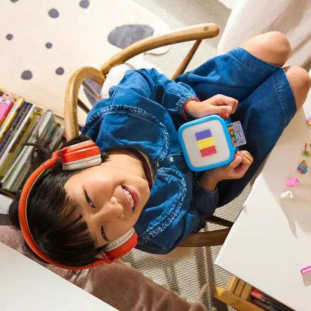 Alt view image 5 of 6 - Wireless Headphones for Kids - Bluetooth, Volume-Limiting, Ages 3-12 | Kids bluetooth over-ear headphones | adjustable lightweight foldable | volume limiting safe listening | travel bag included