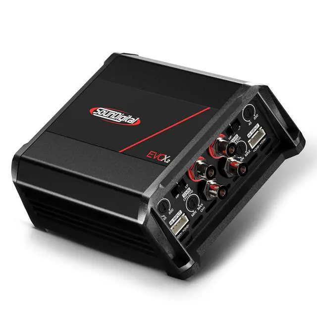 Alt view image 5 of 6 - EVOX2 800.4-4 Ohm 4-Channel 800W RMS Bridged Power Car Amplifier