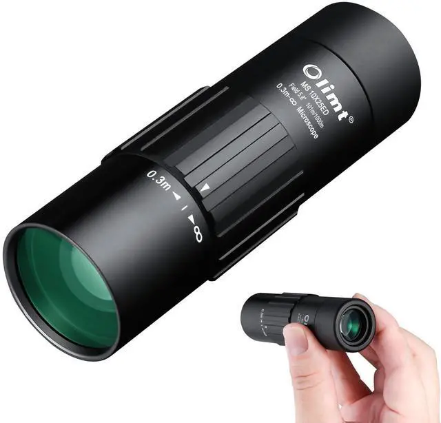 Main image of 10x25 Monocular Telescope, Compact Mini Pocket Size Waterproof Fogproof for Bird Watching Hiking Camping, Black