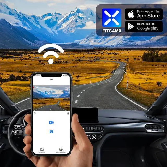 Alt view image 4 of 6 - 4K Dash Cam Compatible with Acura Integra 2023-2026 & Type S (Black Cover), Integrated OEM Look, 2160P UHD Video, Built-in WiFi & APP, Loop Recording, Gravity Sensor, Plug & Play, 64GB Card