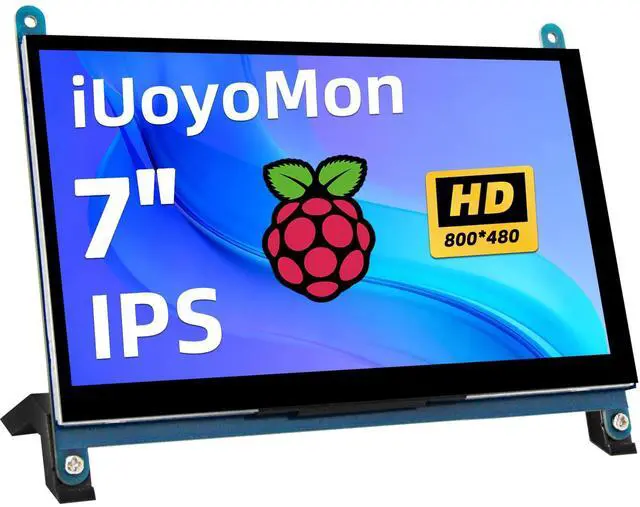 Main image of 7 Inch Screen for Raspberry Pi, 1024×600 IPS HDMI Capacitive Screen LCD Display, Mini Portable Monitor Compatible with Raspberry Pi 5/4/3 BB Black Banana Pi Win11/10/8/7 (Non-Touch)