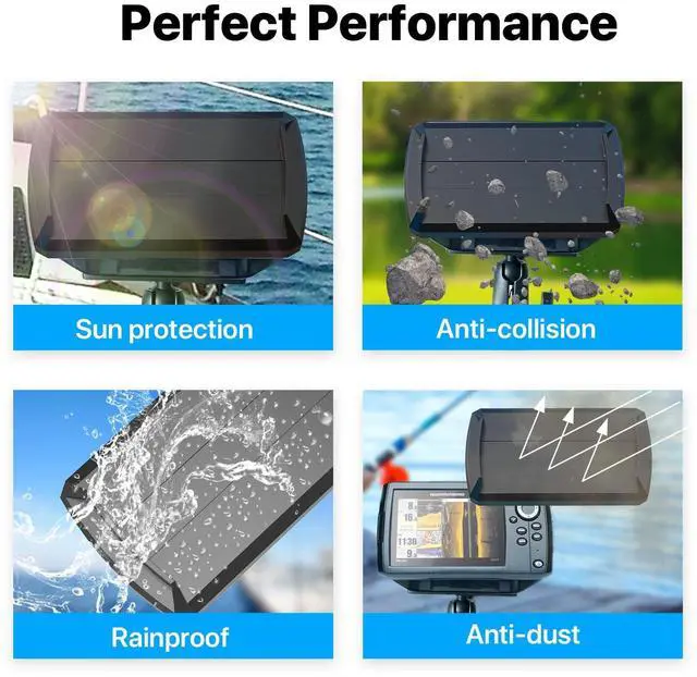 Alt view image 4 of 7 - Helix7 Cover - Heavy Duty Fish Finder Sun Cover,Helix 7 Silicone Screen Protector for 780036-1 UC H7 PR Helix 7,Fits Most of Helix 7 Series, Professional Protection for Screen from Sun/Weather Damage