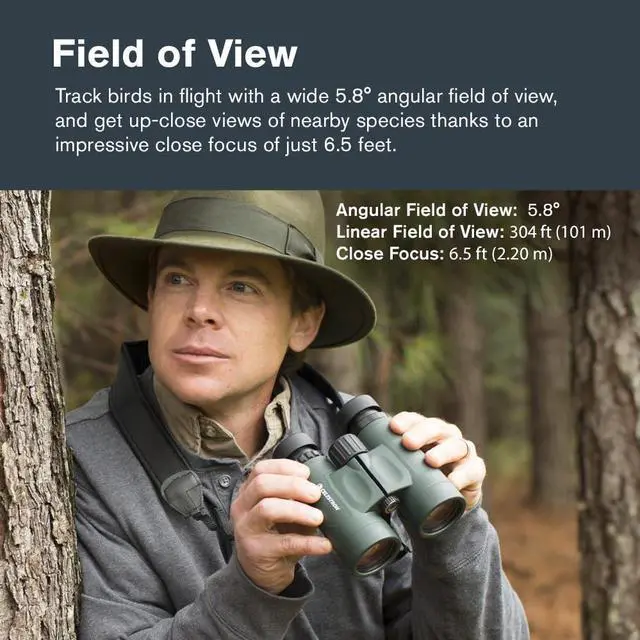 Alt view image 5 of 7 - Nature DX 10x42 Waterproof Binoculars for Birding & Hiking | 10x Magnification, Phase-Coated Roof Prism, Nitrogen-Purged Housing, Twist-Up Eyecups, Rugged All-Weather Design