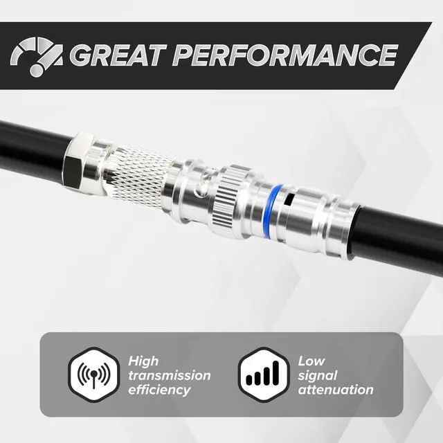 Alt view image 5 of 7 - BNC Compression Connector for RG6 Coaxial Cable - Male RG6 BNC Connectors for Security Cameras, CCTV, SDI, HD-SDI - Coax Cable Ends 10 Pack