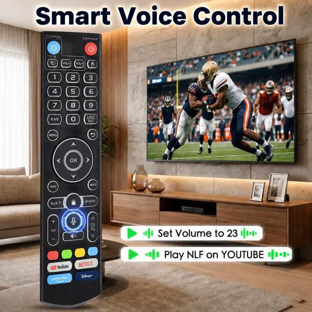 Alt view image 3 of 7 - for vSeeBox V3 Pro Replacement Backlit Voice Remote Control,Compatible with vSeeBox V6 Plus/Max V5 Pro V3 Plus/V3/V2/V1 Max/Elite Ultra