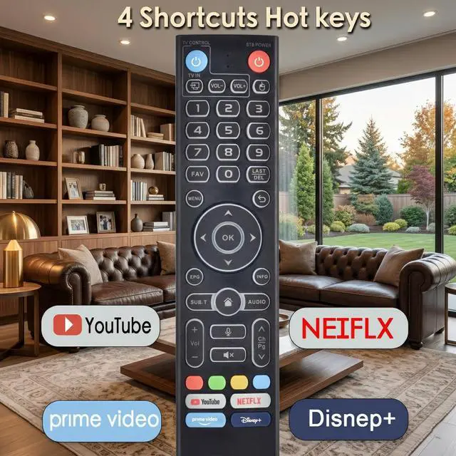 Alt view image 5 of 7 - for vSeeBox V3 Pro Replacement Backlit Voice Remote Control,Compatible with vSeeBox V6 Plus/Max V5 Pro V3 Plus/V3/V2/V1 Max/Elite Ultra