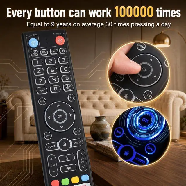 Alt view image 6 of 7 - for vSeeBox V3 Pro Replacement Backlit Voice Remote Control,Compatible with vSeeBox V6 Plus/Max V5 Pro V3 Plus/V3/V2/V1 Max/Elite Ultra
