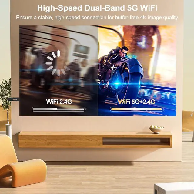Alt view image 3 of 7 - Android 13.0 TV Stick 4K, Ultra-Portable Smart TV Stick 2GB RAM 16GB ROM, Supports 2.4G/5G WiFi Bluetooth 5.0 USB HDR10 with Voice Remote Control for Home Theaters and Smart TV Upgrades