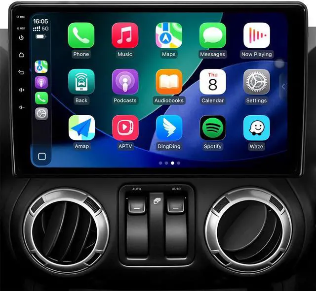 Main image of 64G Car Radio for Jeep Wrangler JK 2007-2018/Dodge Ram 2009-2012, 10.2" Touch Screen Plug and Play Android 13 Car Stereo Wireless Carplay/Android Auto/1080P Backup Camera/AM & FM/Canbus